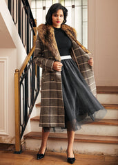 Elegance Reimagined Fur Trim Coat