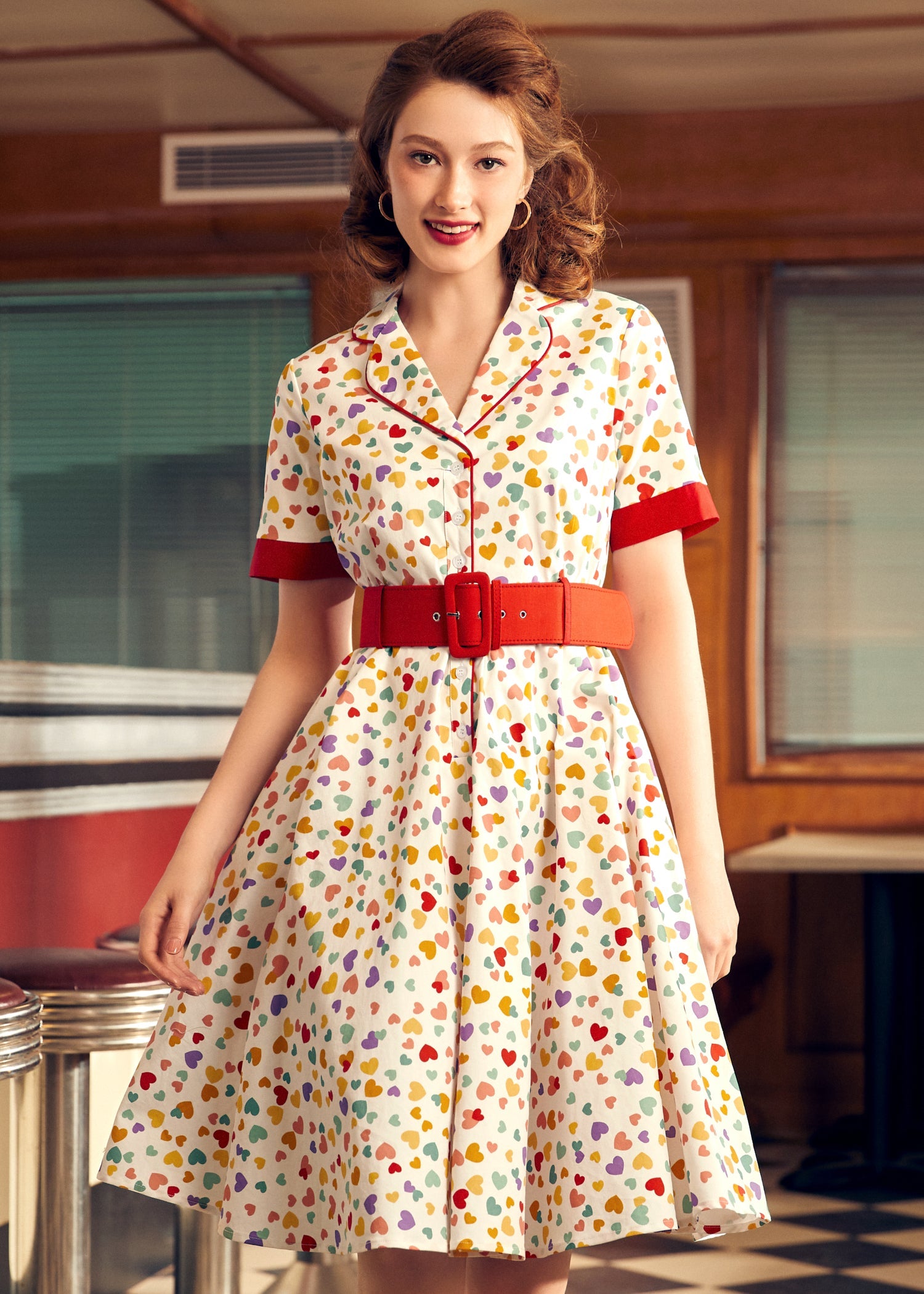 Elegant Epoch Belted Shirtdress