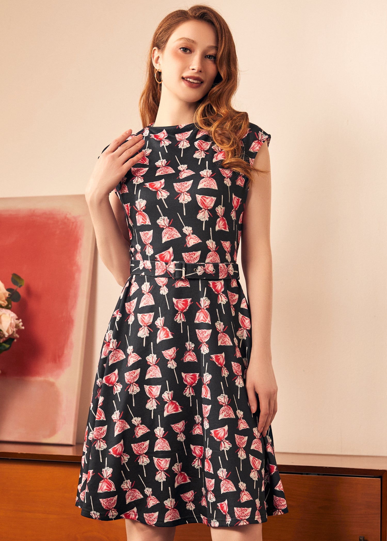 Eclipse Elegance Fit & Flare Dress