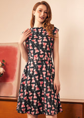 Eclipse Elegance Fit & Flare Dress