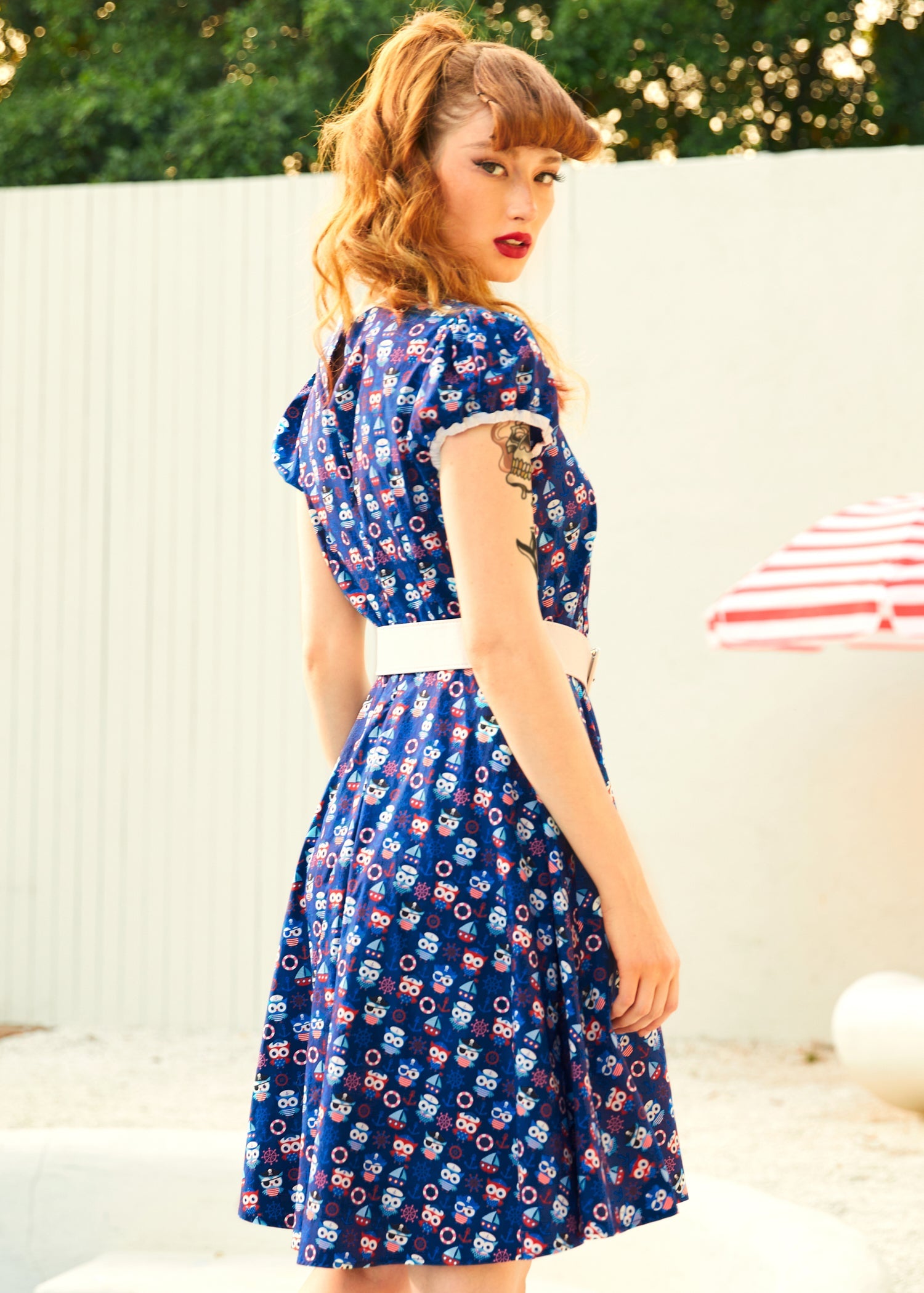 Drive In Delight Fit & Flare Dress