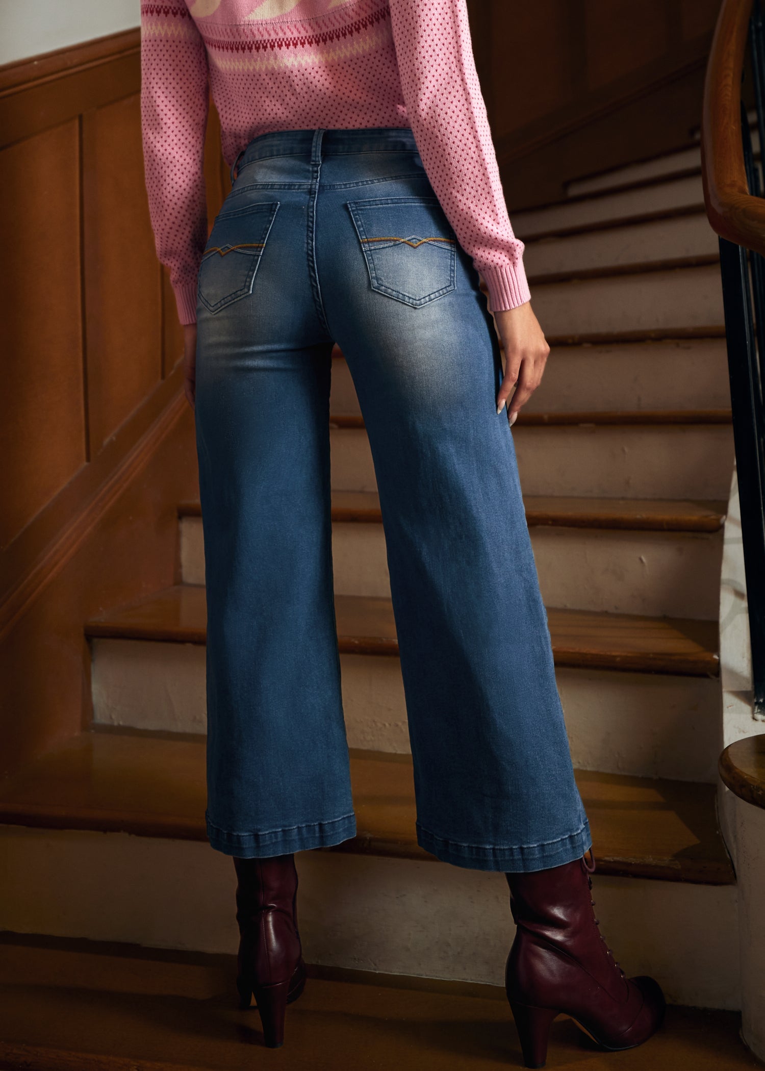 Luck of the Stylish Wide Leg Crop Jeans