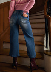 Luck of the Stylish Wide Leg Crop Jeans