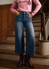 Luck of the Stylish Wide Leg Crop Jeans