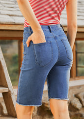 Just Bloomed Bermuda Jean Shorts