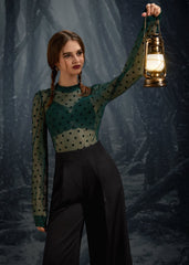 ModCloth Roxanne Smocked Mockneck Blouse