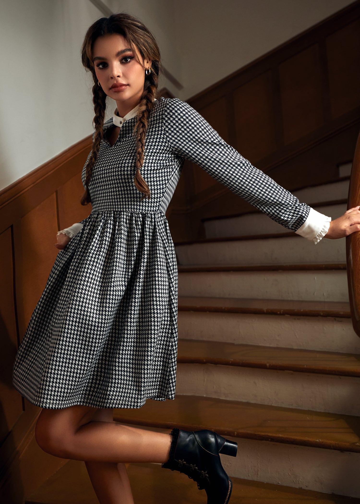 Houndstooth and Nail Dress