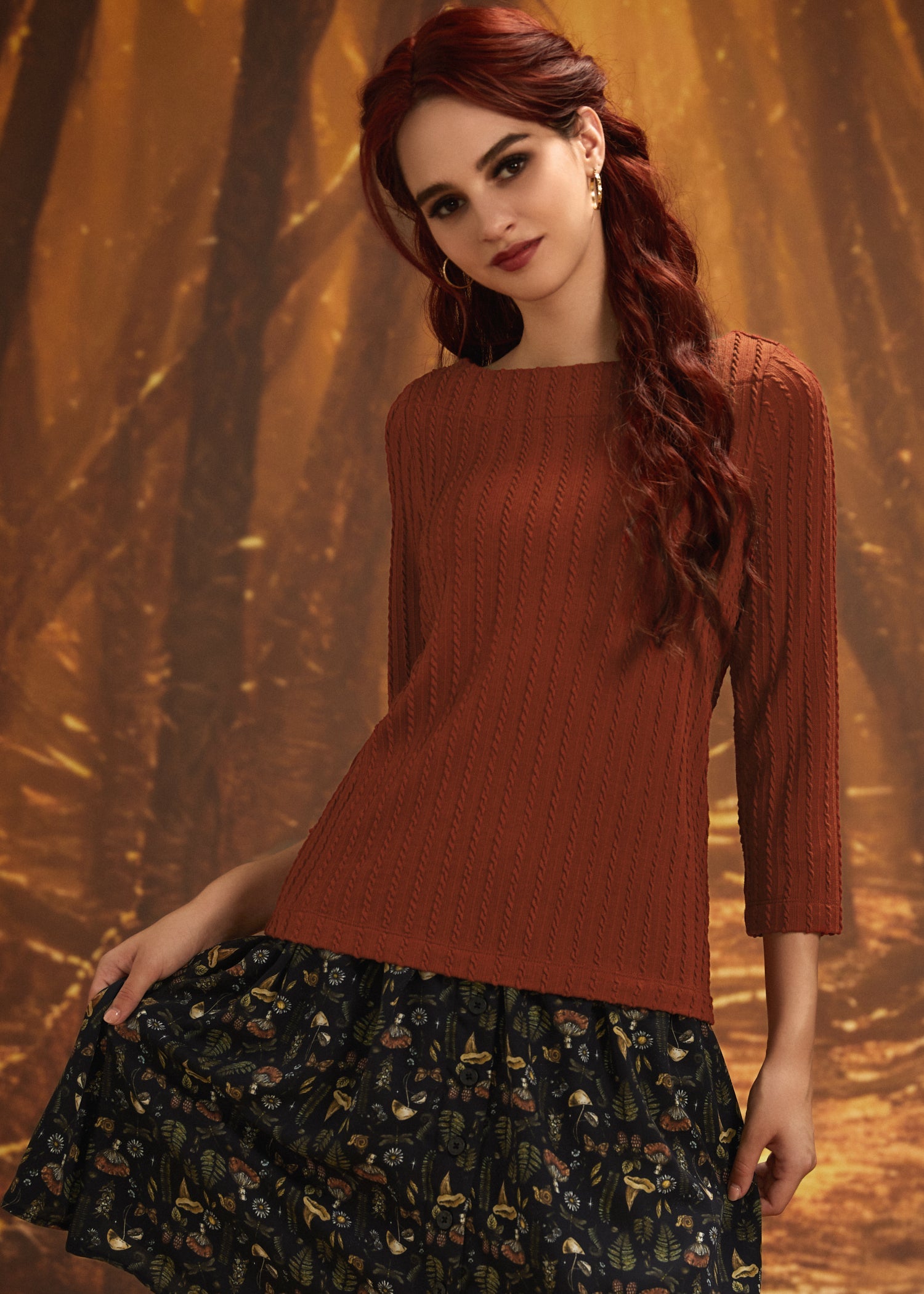 A Crisp Autumn Breeze Boatneck Top