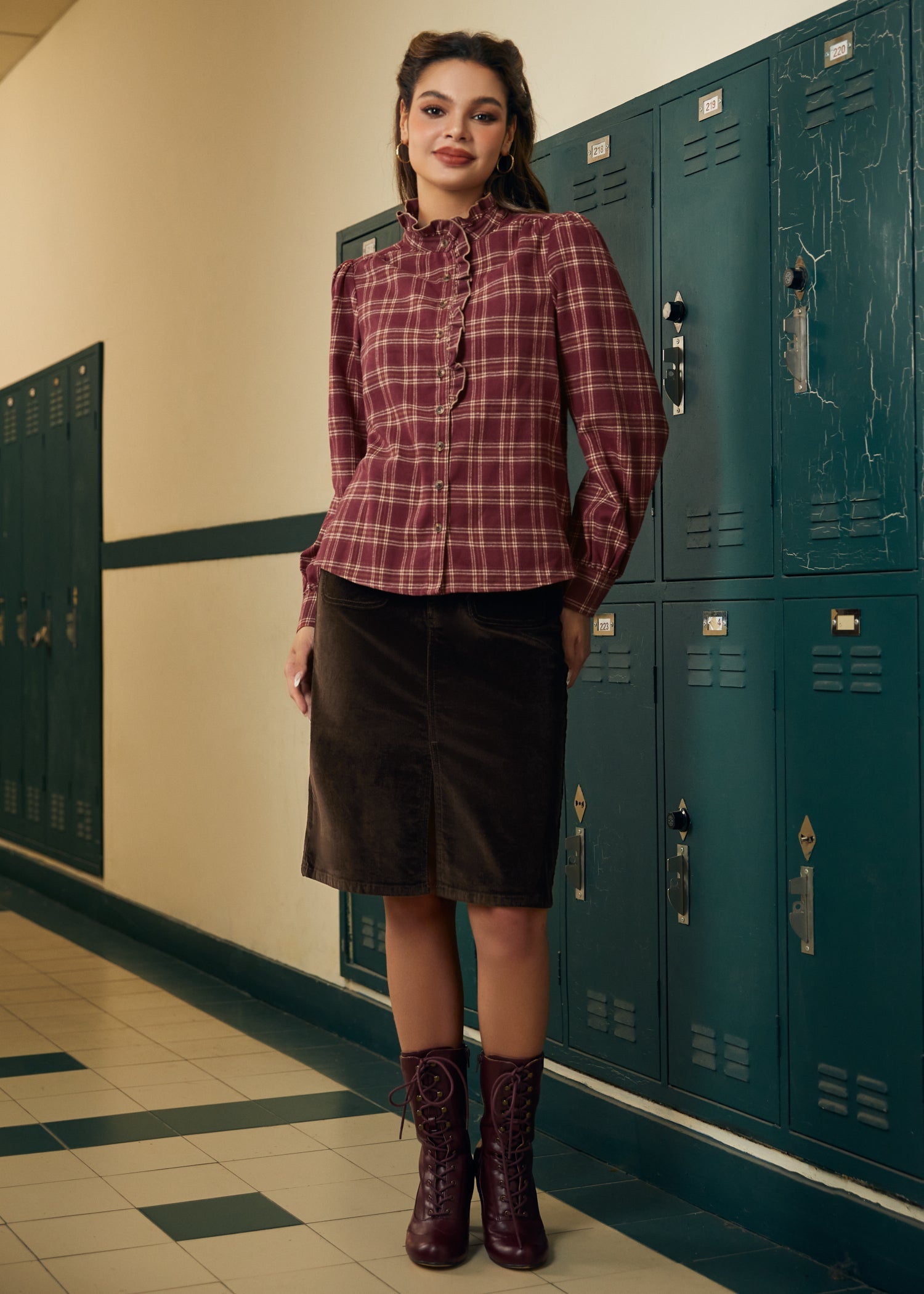 Check the Frills Blouse