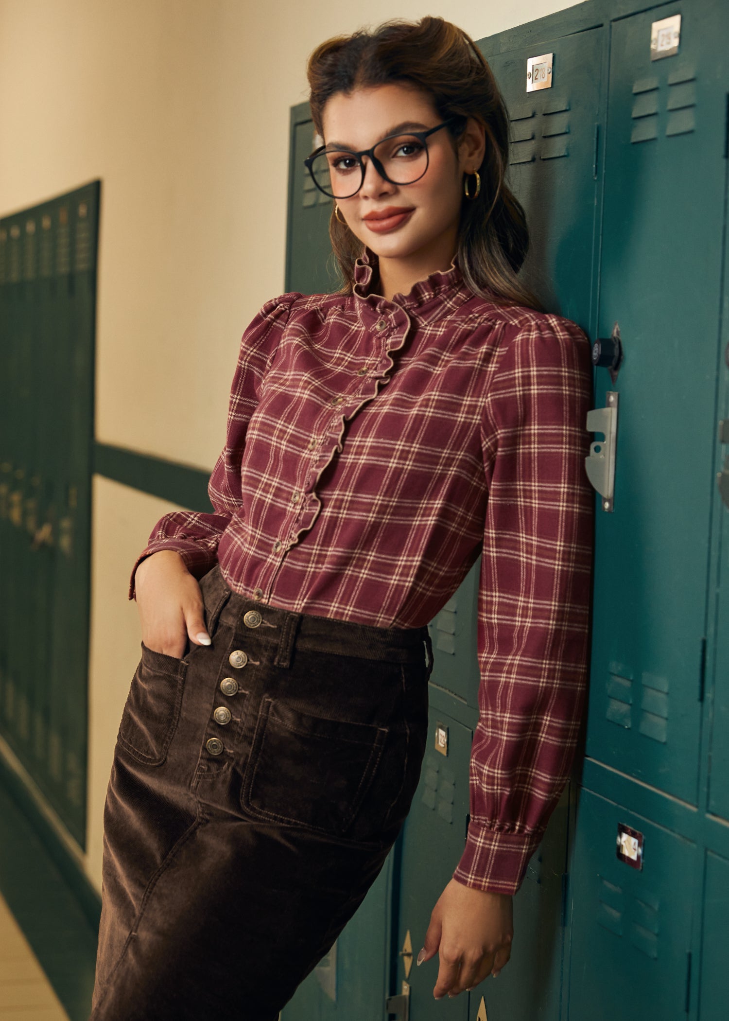 Check the Frills Blouse