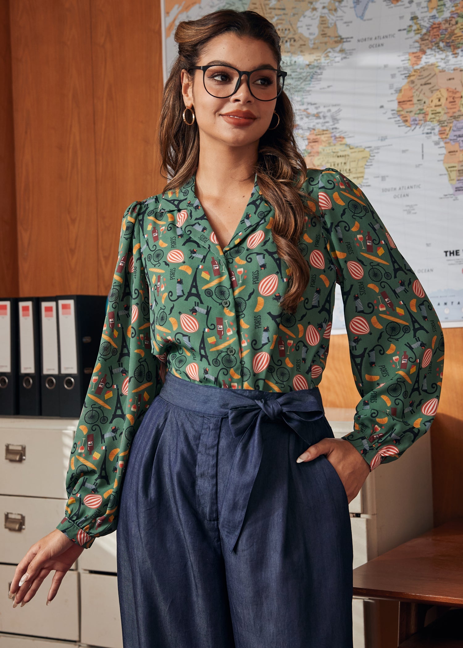 Call It a Classic Camp Collar Long Sleeve Shirt