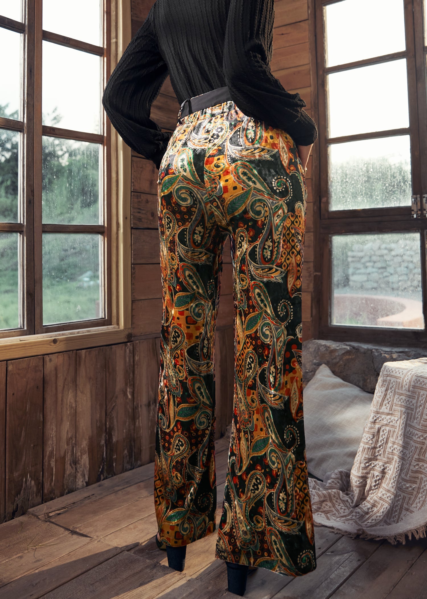 Cider, Spice & Everything Nice Wide Leg Velvet Pants