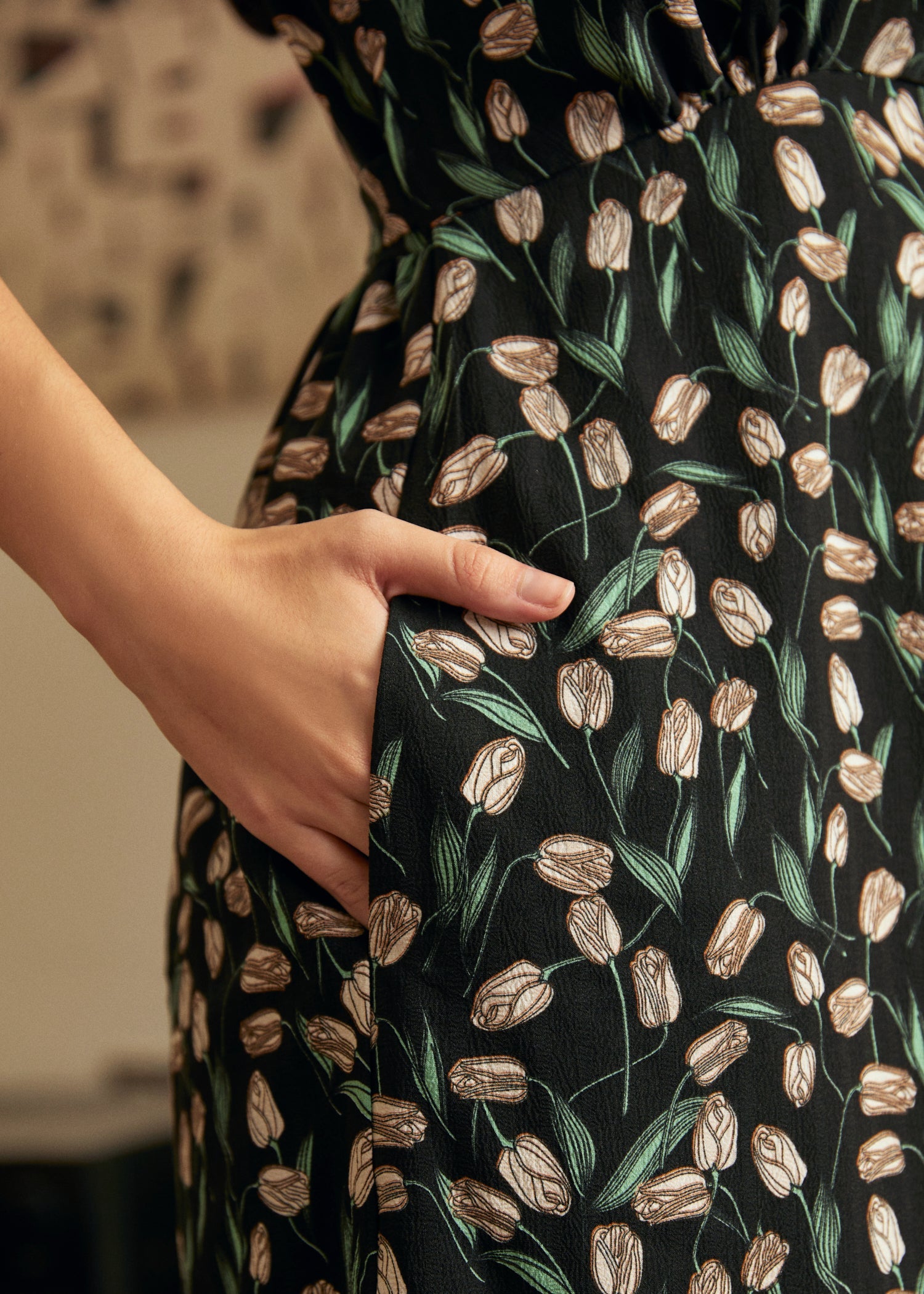 Budding Romance Button-Up Dress