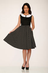 Black & White Polka Dot Swing Dress