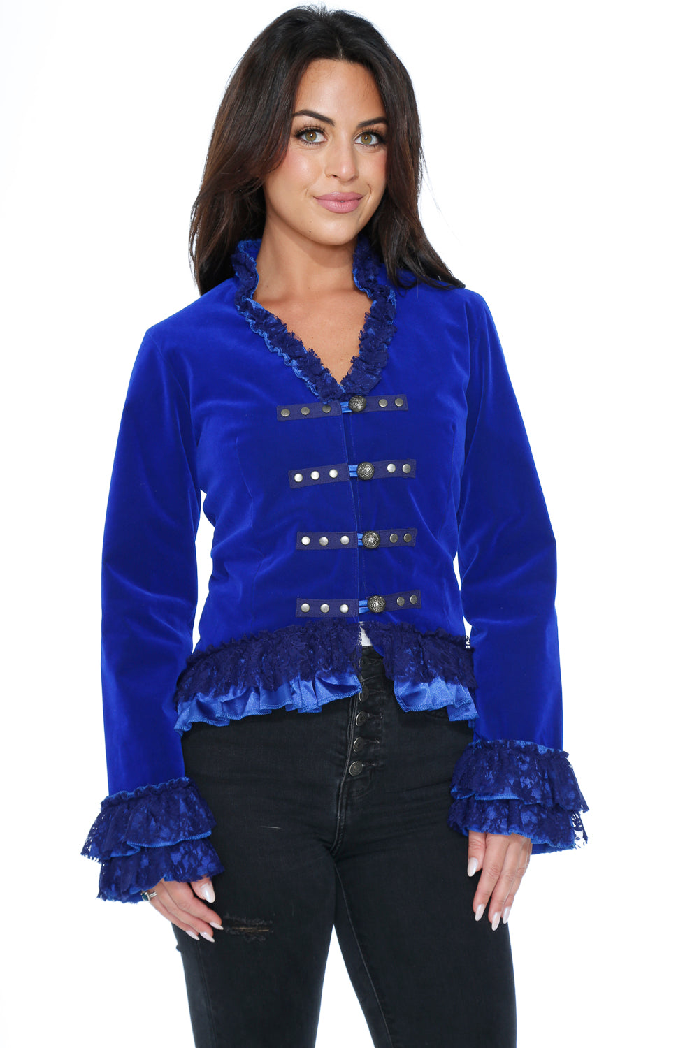 Blue Velvet Gloria Tailed Jacket