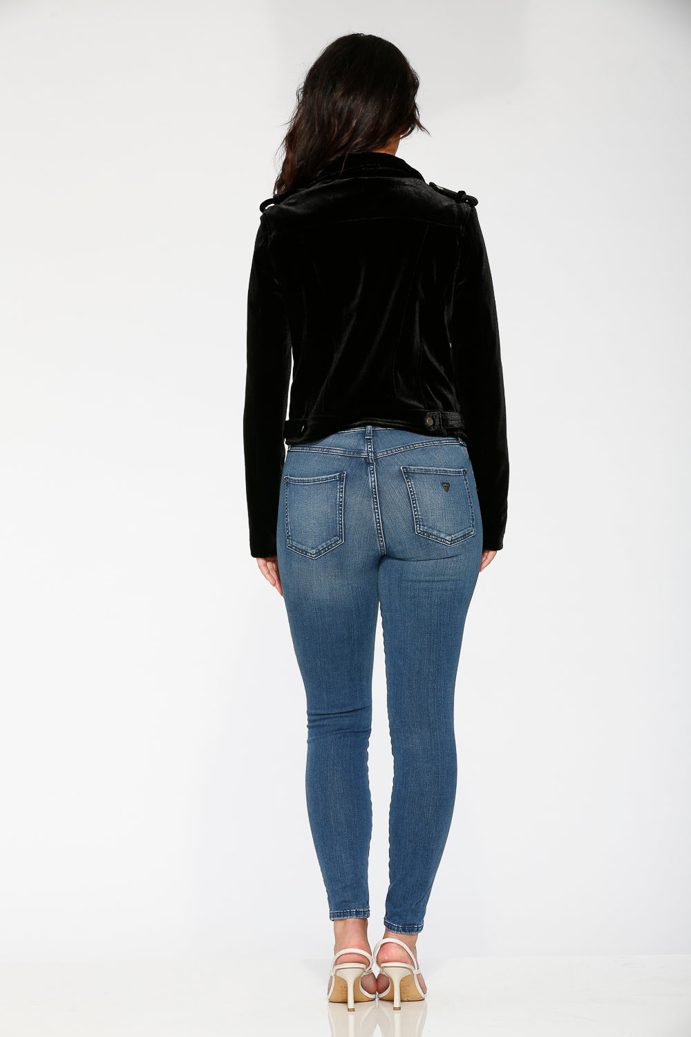 Black Velvet Moto Jacket