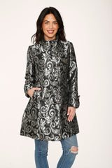 Silver Brocade Women's Coat