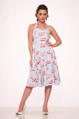Car Hop Halter Swing Dress