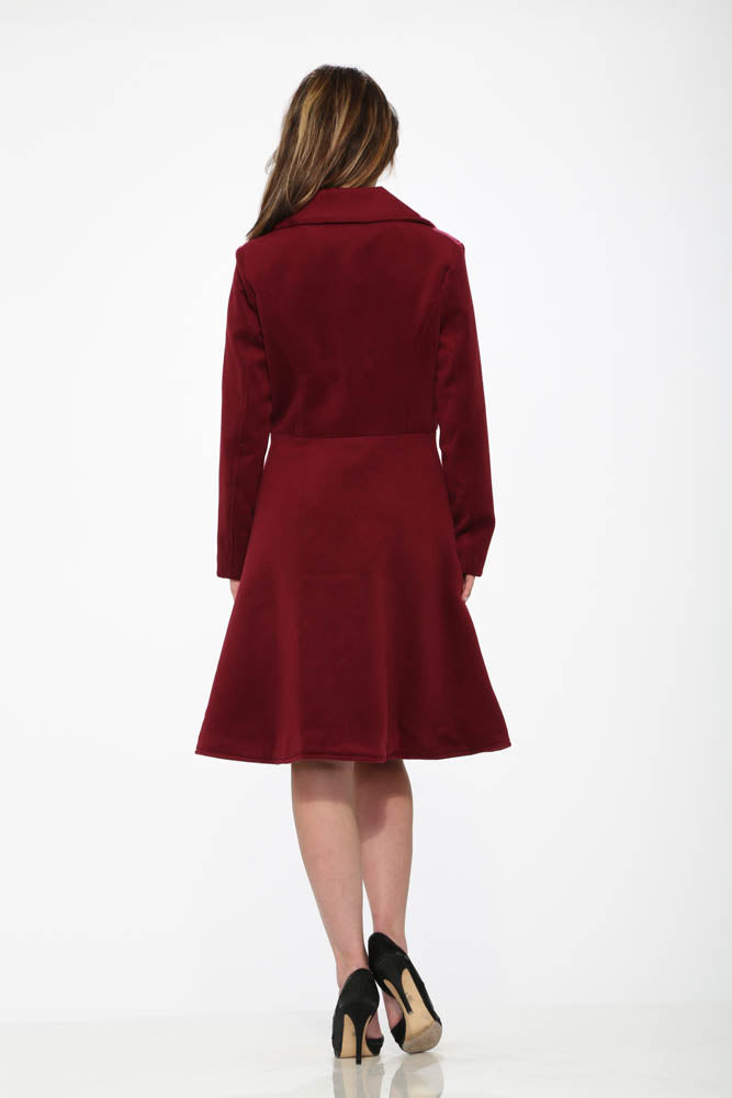 Katherine Coat in Burgundy