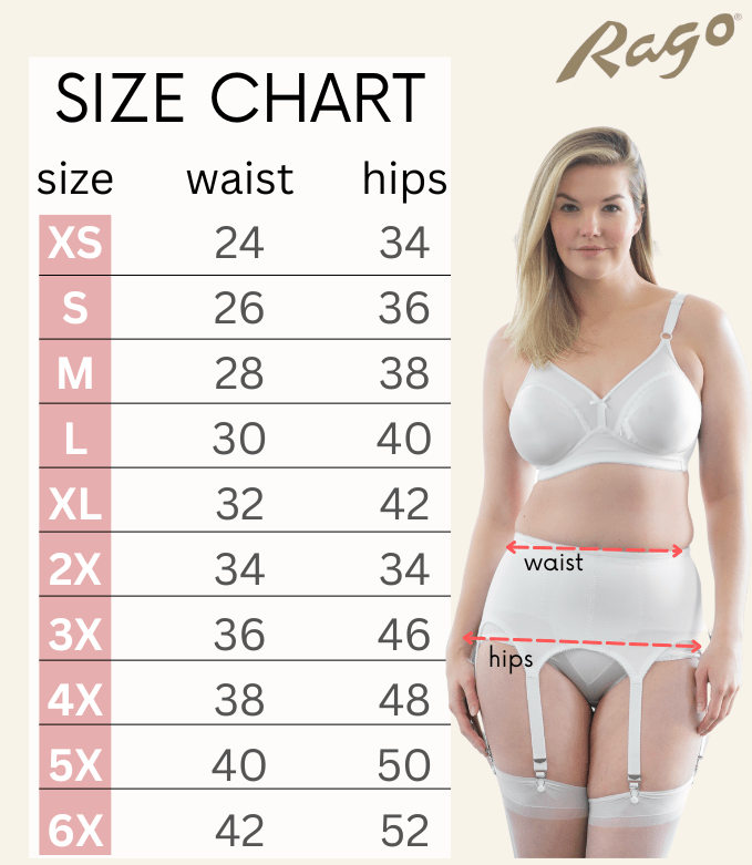 Style 72522 | Garter Belt | Six Metal Garters | Moderate Shaping & Tummy Control