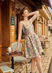 Bunnies Shorter Length Fit & Flare Dress