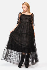 Polka Party Mesh Formal Dress