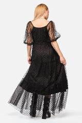 Polka Party Mesh Formal Dress