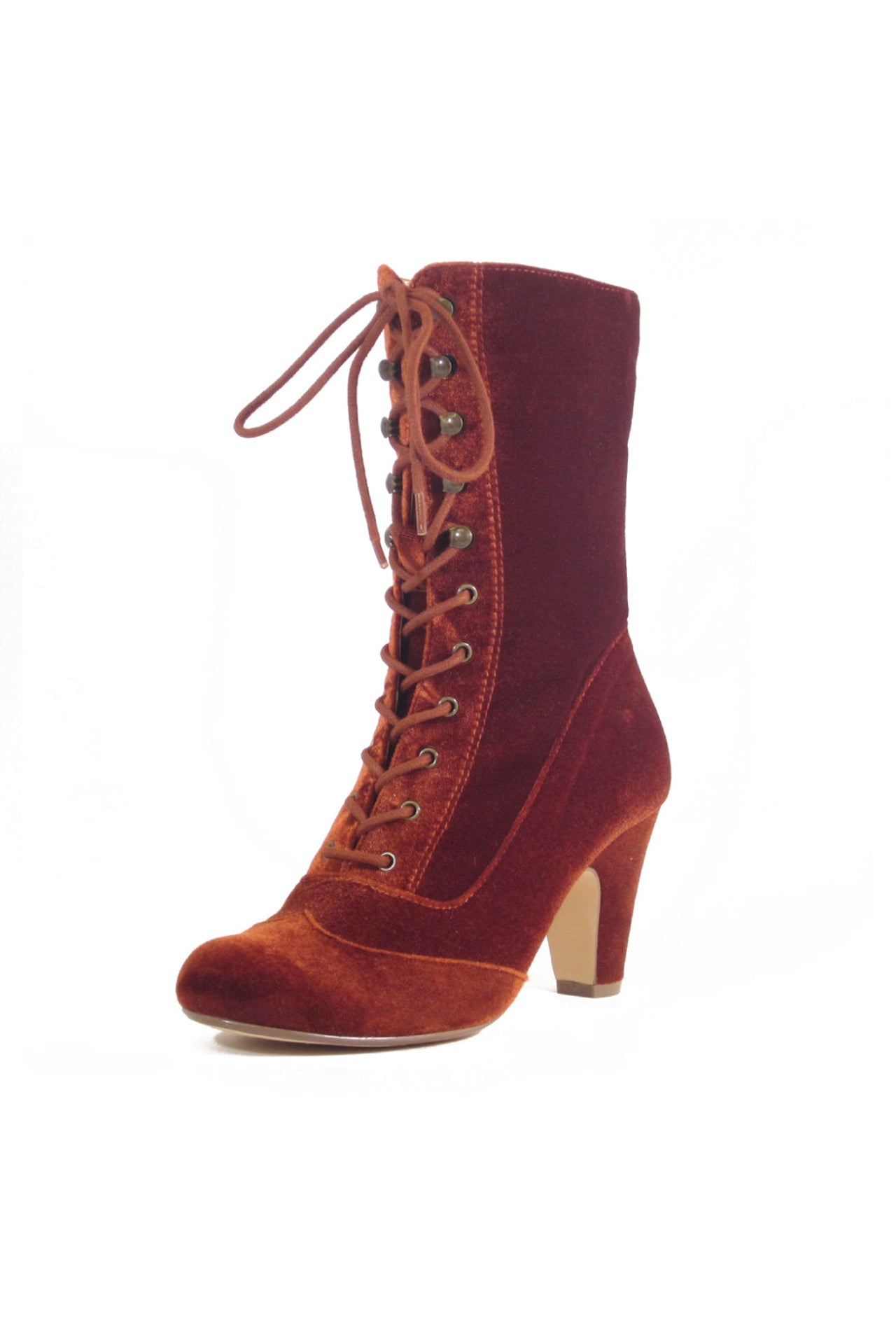 Claire Velvet Victorian Booties