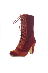 Claire Velvet Victorian Booties