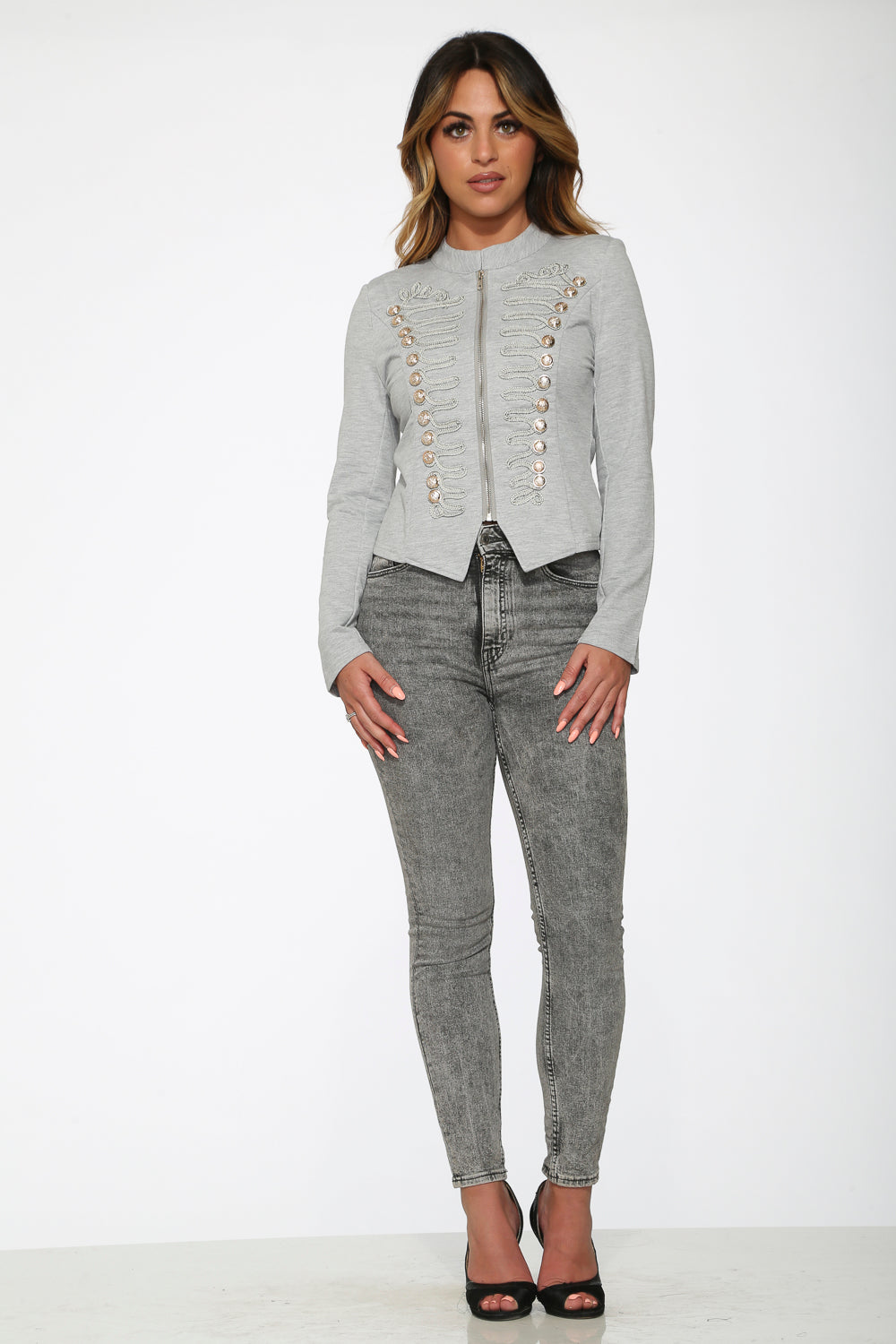 Grey Military Jacket