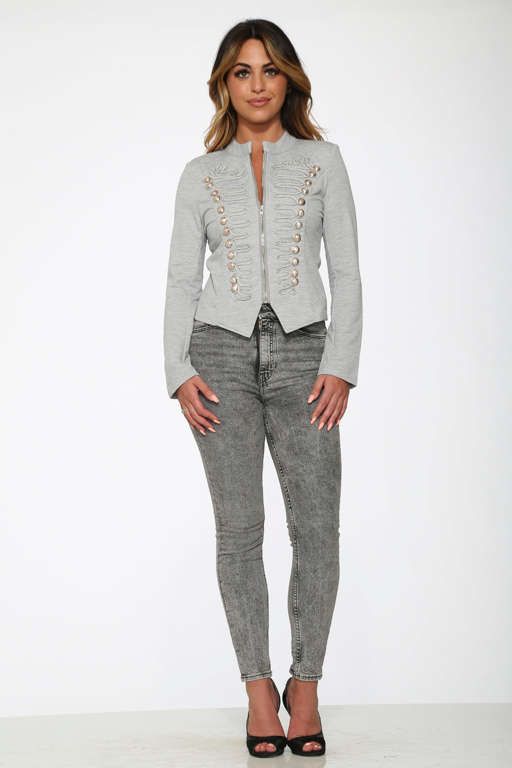 Grey Military Jacket