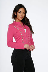 Hot Pink Military Jacket