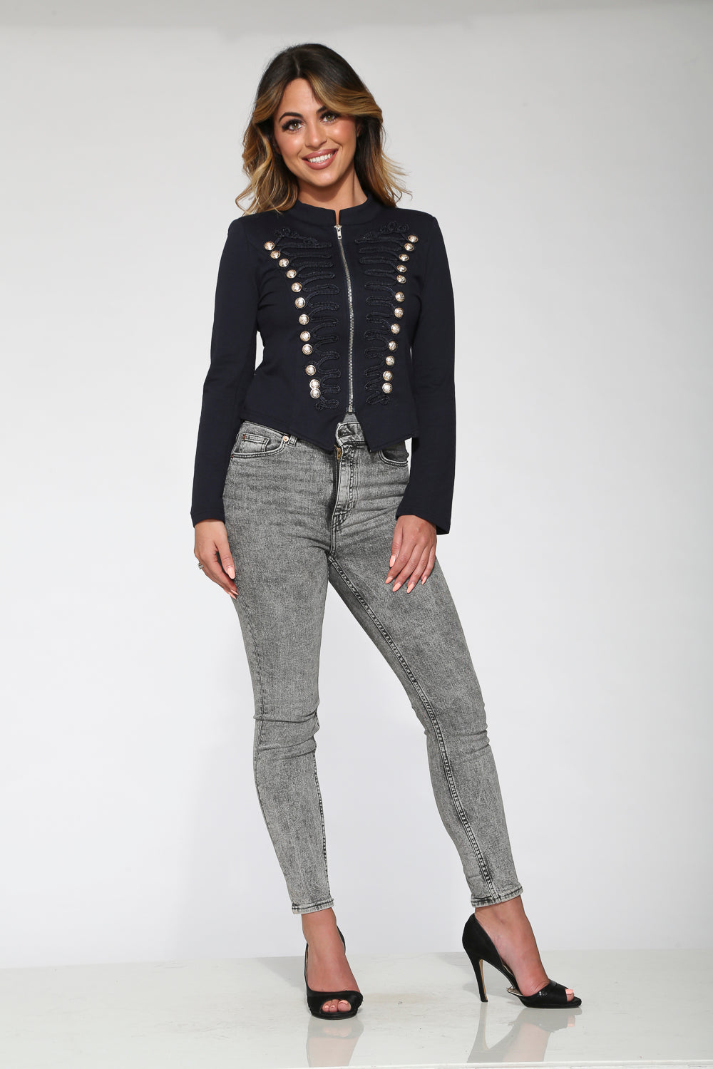 Navy Blue Military Jacket