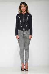 Navy Blue Military Jacket