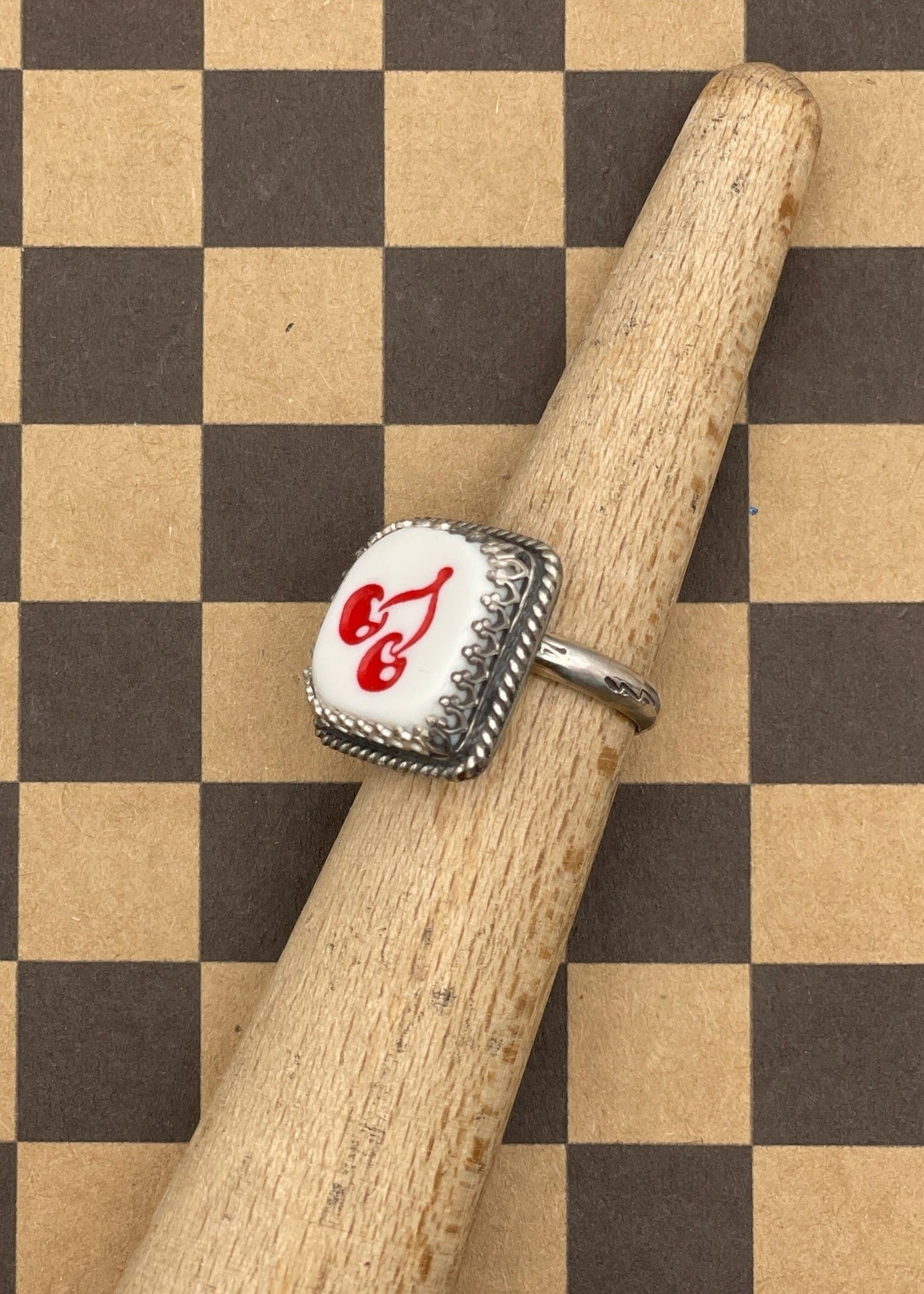 Cherry Slot Machine Dice Ring