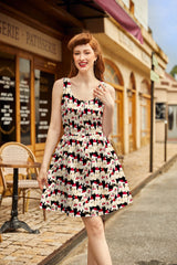 Dogs in Santa Hats Shorter Fit & Flare Dress