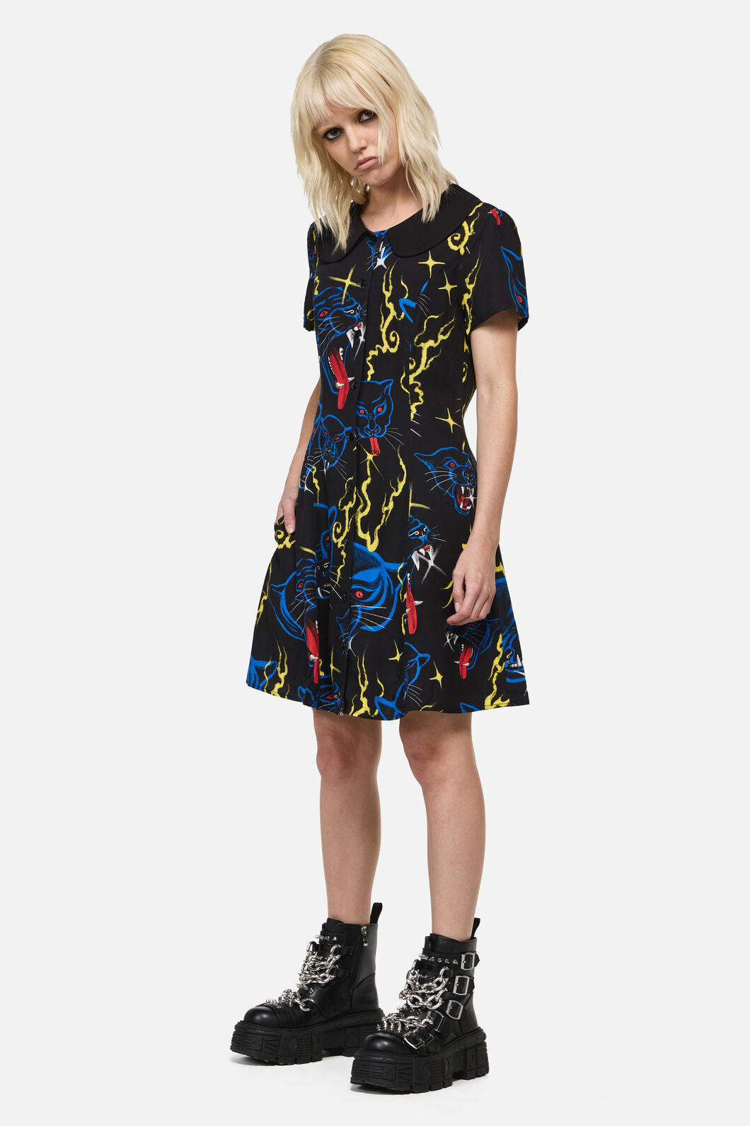 Panther Punk Mini Dress