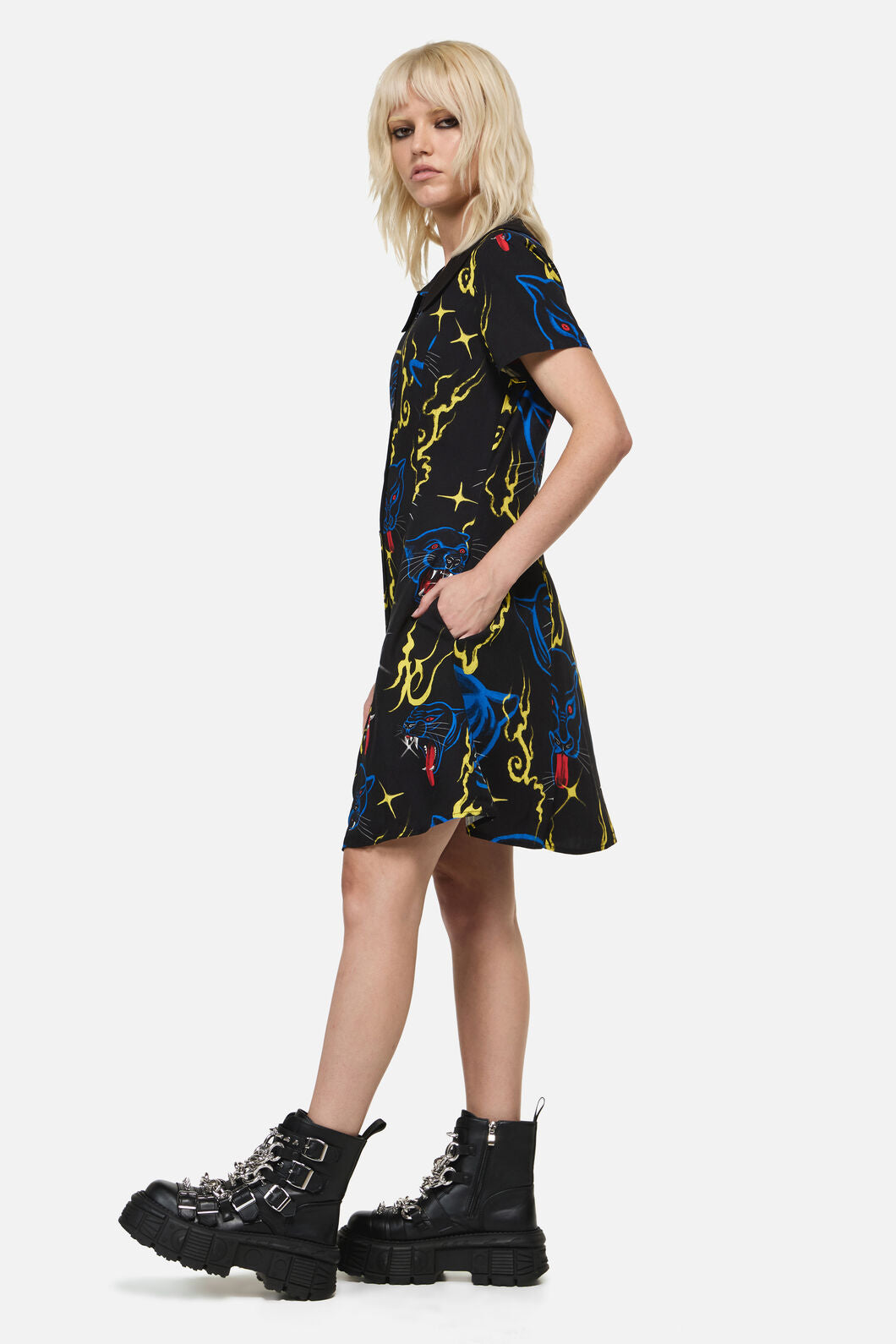 Panther Punk Mini Dress