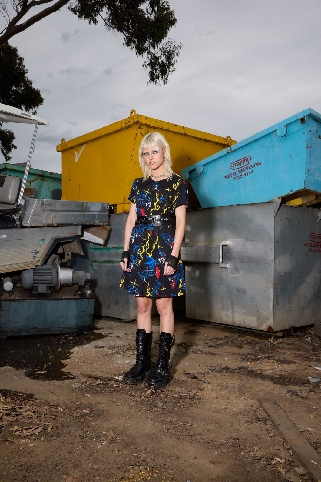 Panther Punk Mini Dress