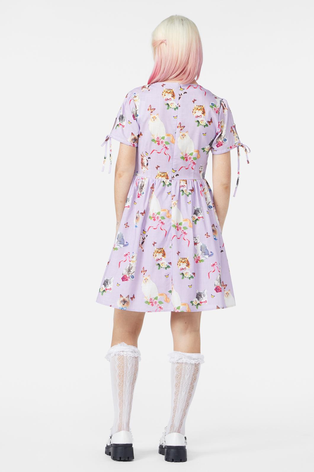 Kitsch Kitty Print Dress