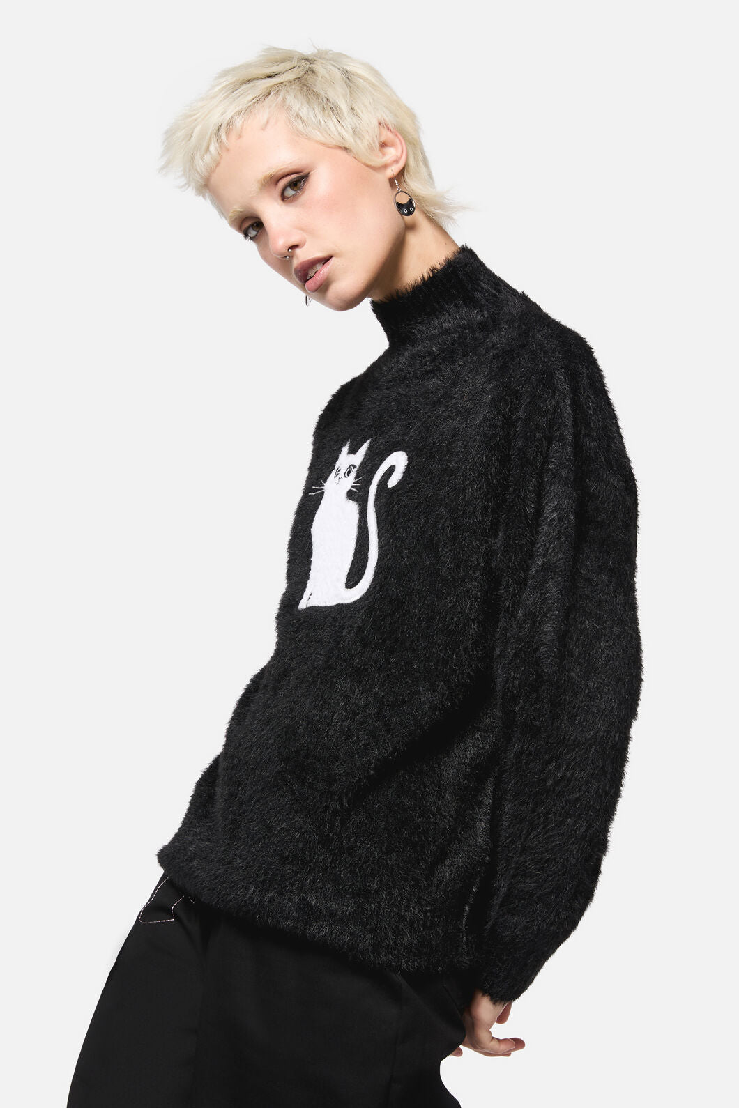 Catkins Boucle Knit Sweater