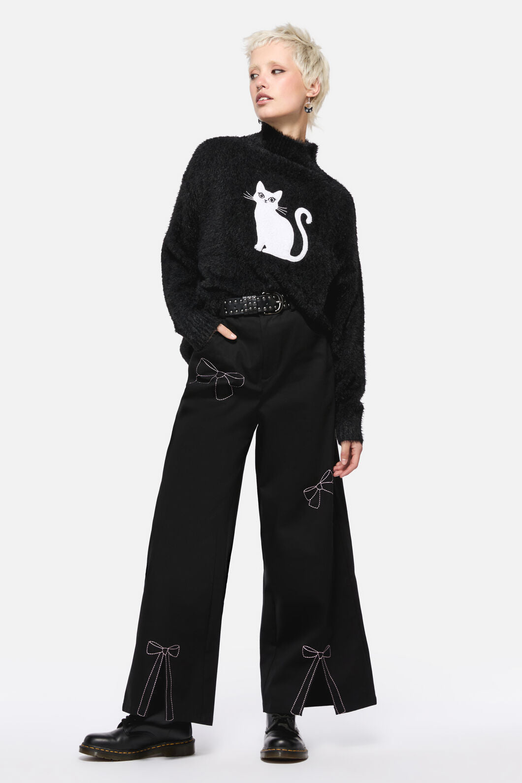 Catkins Boucle Knit Sweater