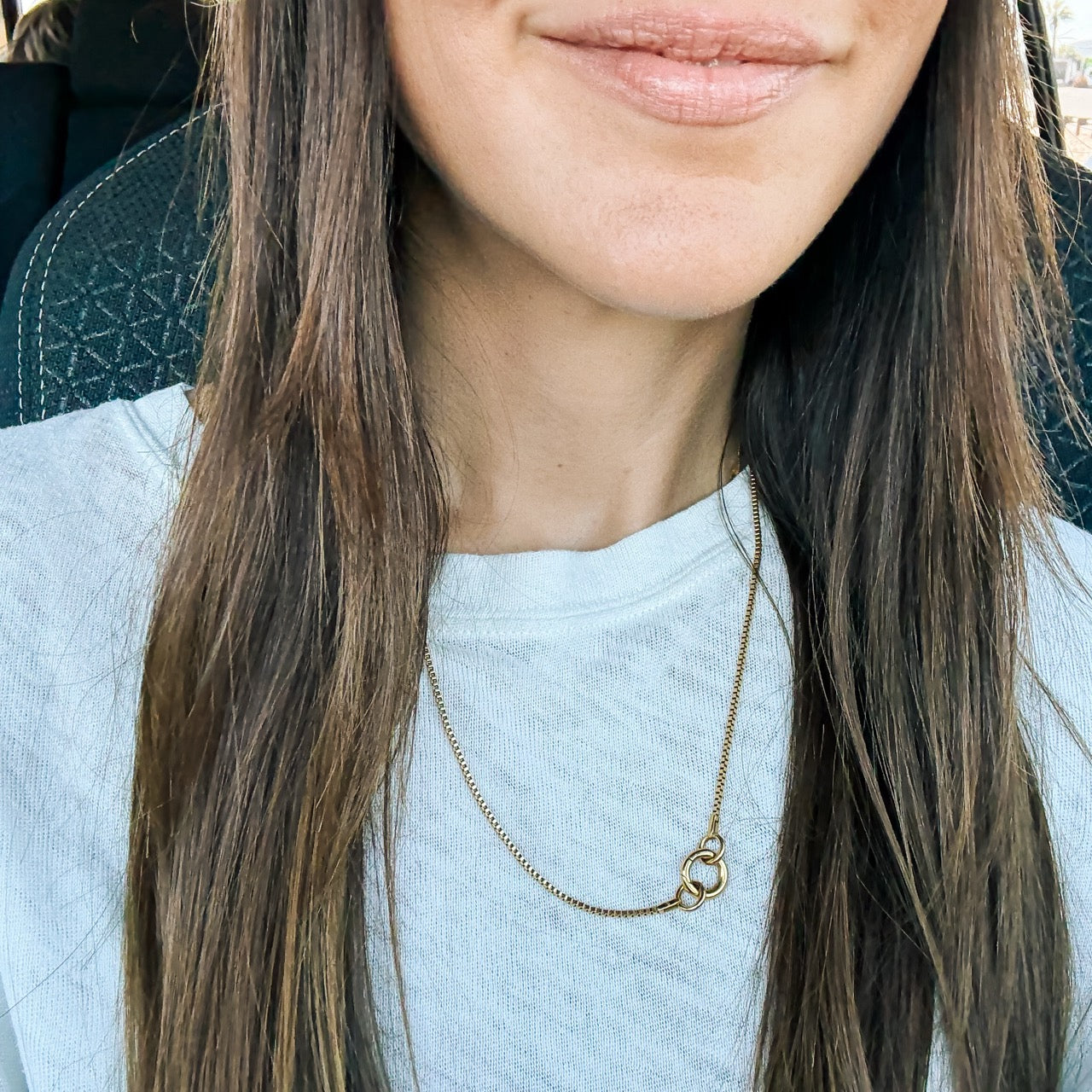 Dainty Box Chain Necklace (20")