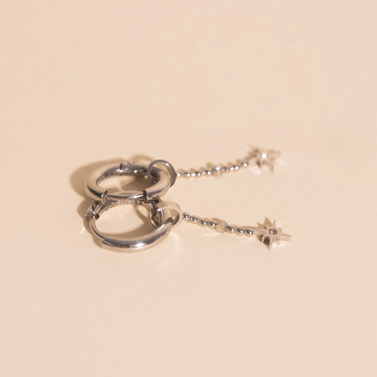 Dangle Starburst Huggie Hoop Charms