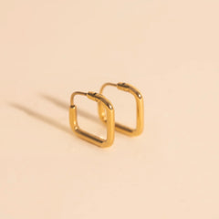 Diamond Rounded Huggie Hoop Earrings