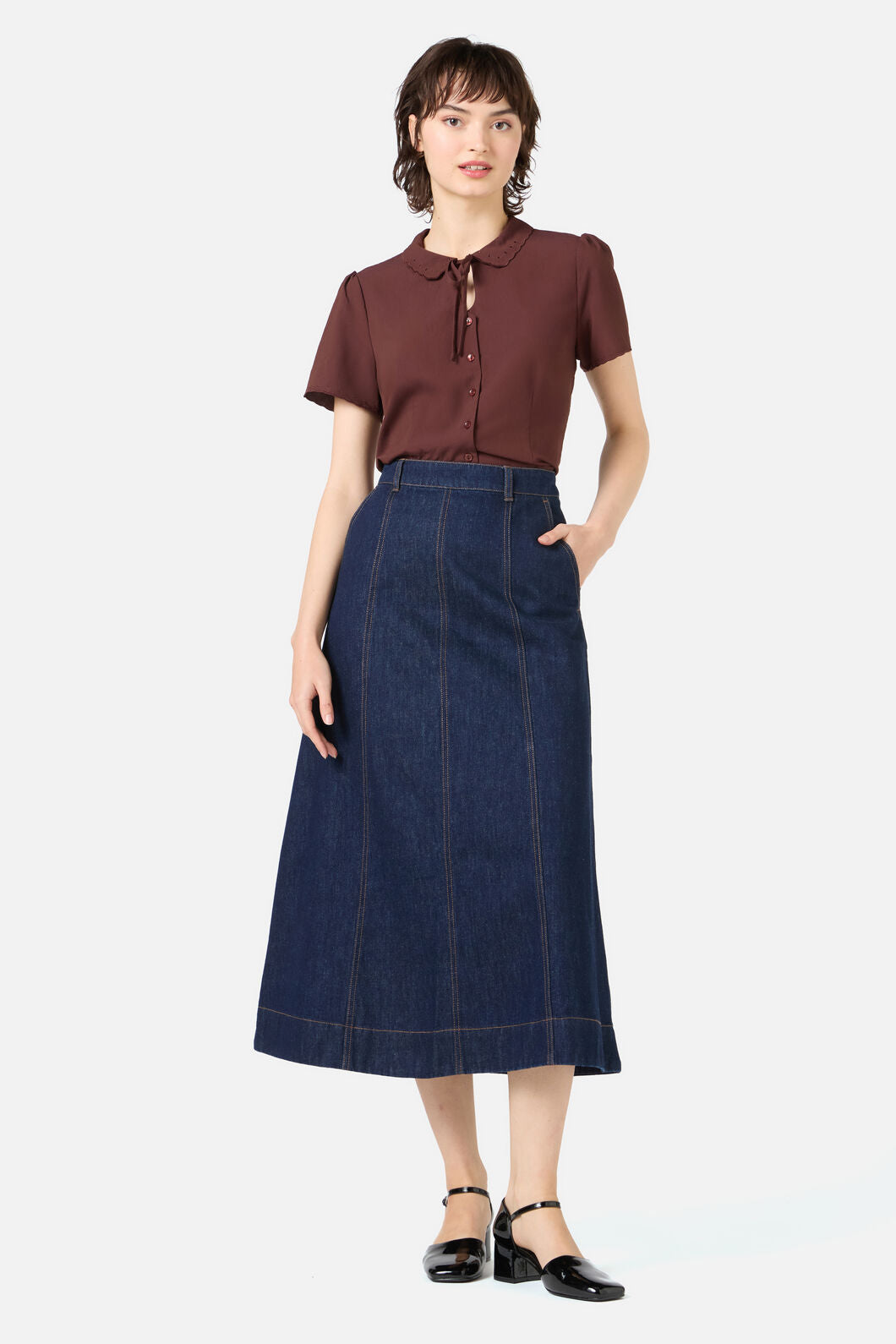 Ophelia Dark Denim Skirt