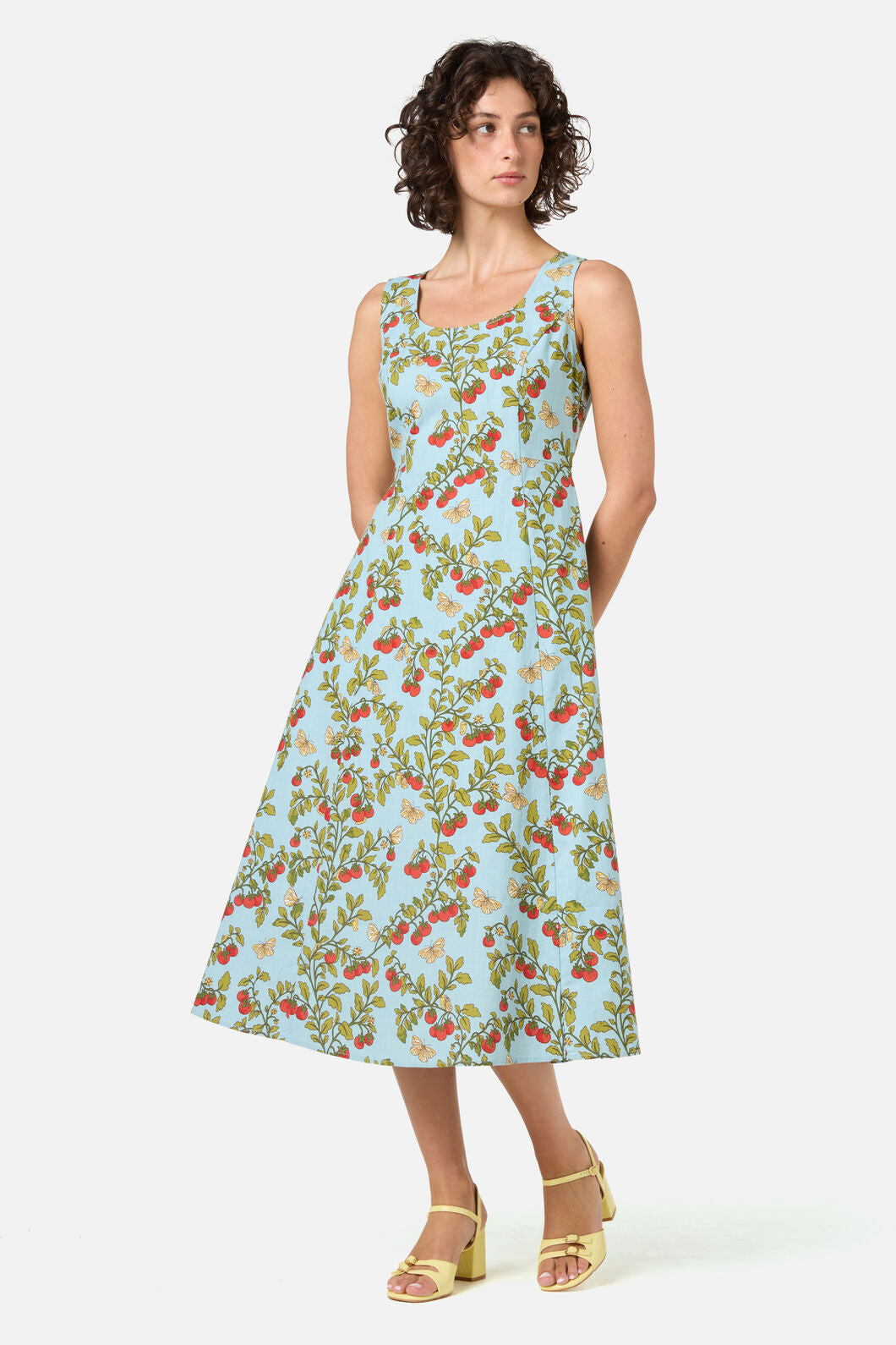 Cherry Tomatoes Midi Dress