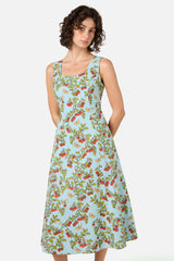 Cherry Tomatoes Midi Dress