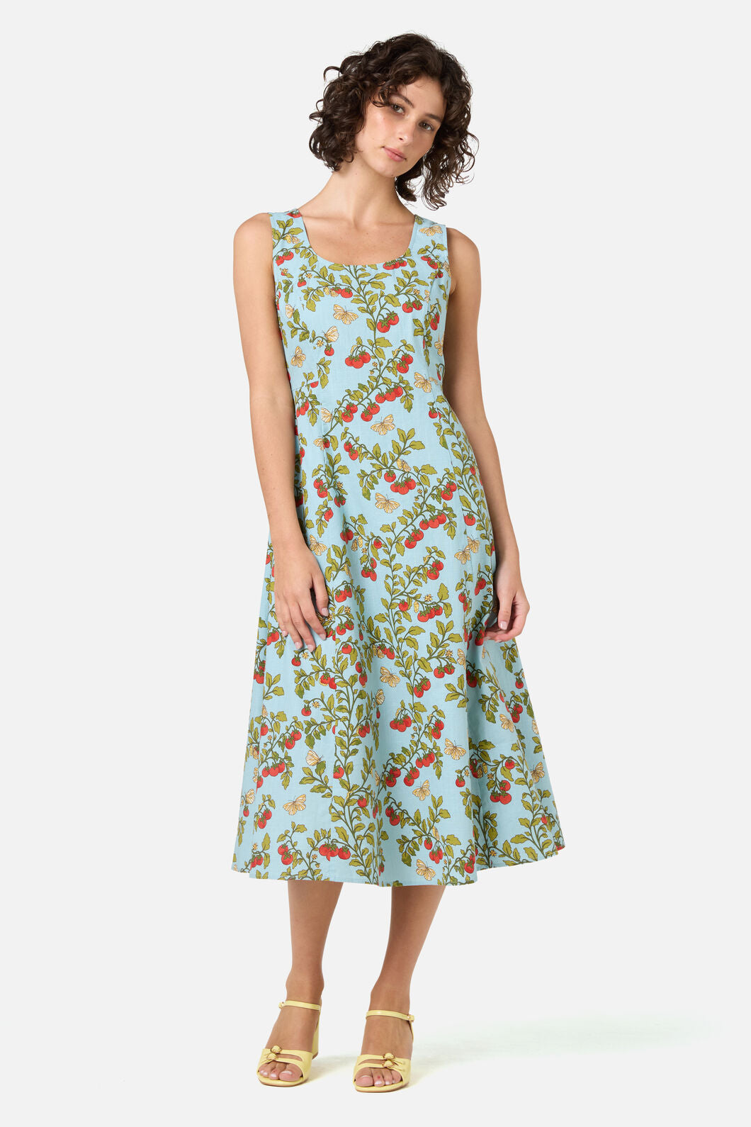 Cherry Tomatoes Midi Dress