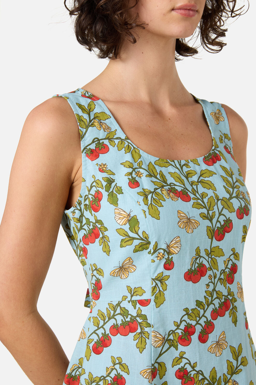 Cherry Tomatoes Midi Dress